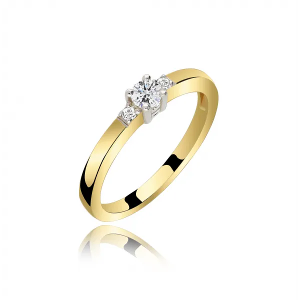 Pierścionek Złoty Z Brylantami 0,18ct RS0396