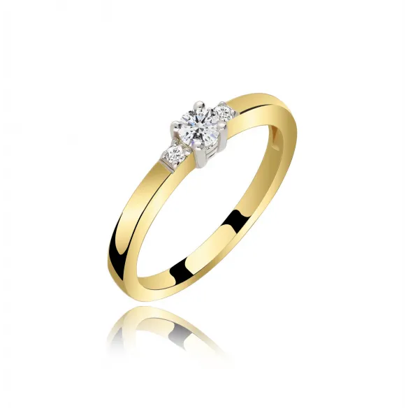 Pierścionek Złoty Z Brylantami 0,18ct RS0396