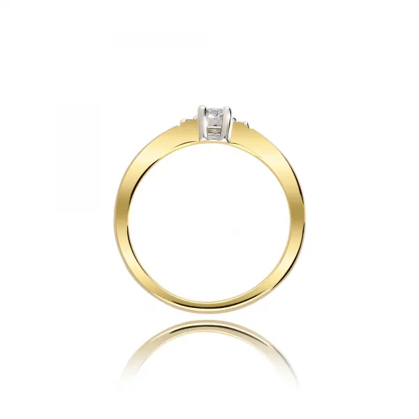 Pierścionek Złoty Z Brylantami 0,18ct RS0396