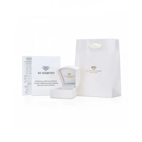 Pierścionek Złoty Z Brylantami 0,18ct RS0396