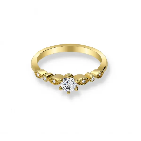 Pierścionek Złoty Z Brylantami 0,34ct RSTB062