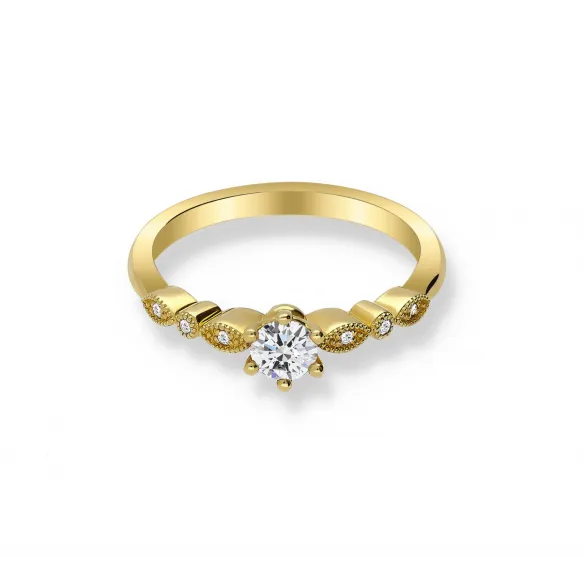 Pierścionek Złoty Z Brylantami 0,34ct RSTB062