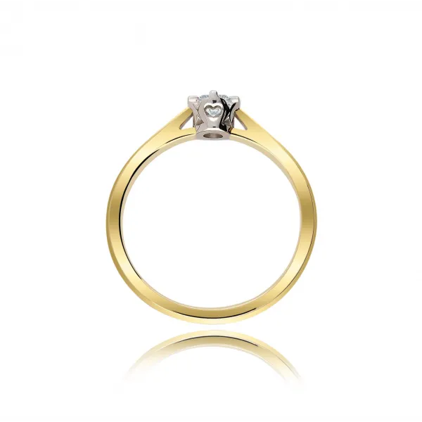 Pierścionek Złoty Z Brylantem 0,10ct RS0269