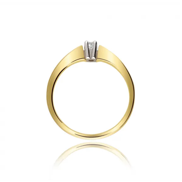 Pierścionek Złoty Z Brylantami 0,15ct RS0026