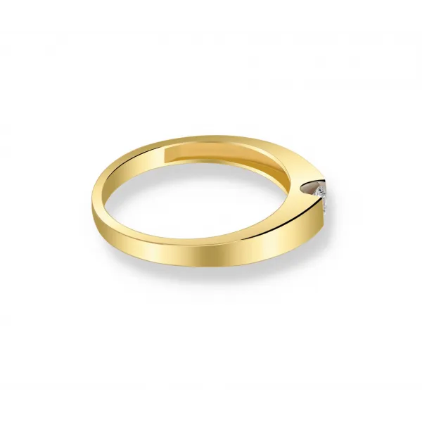 Pierścionek Złoty Z Brylantem 0,10ct RS0146