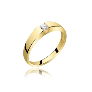 Pierścionek Złoty Z Brylantem 0,10ct RS0146
