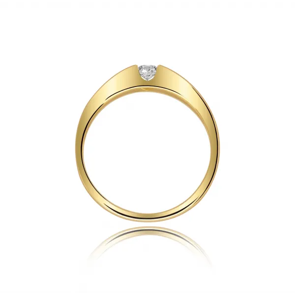 Pierścionek Złoty Z Brylantem 0,10ct RS0146