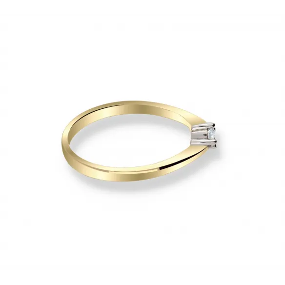 Pierścionek Złoty Z Brylantem 0,10ct RS0252