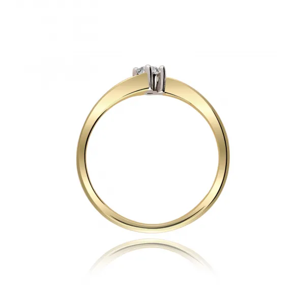 Pierścionek Złoty Z Brylantem 0,10ct RS0252
