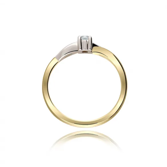 Pierścionek Złoty Z Brylantem 0,10ct RS0254