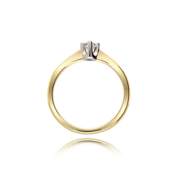 Pierścionek Złoty Z Brylantem 0,10ct RS0365