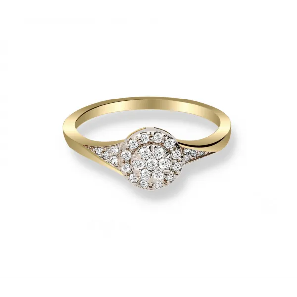 Pierścionek Złoty Z Brylantami 0,26ct RS0339