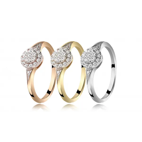 Pierścionek Złoty Z Brylantami 0,26ct RS0339