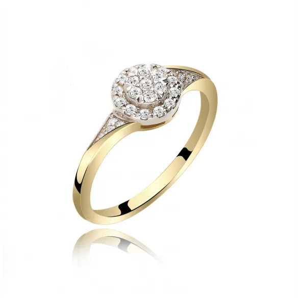 Pierścionek Złoty Z Brylantami 0,26ct RS0339