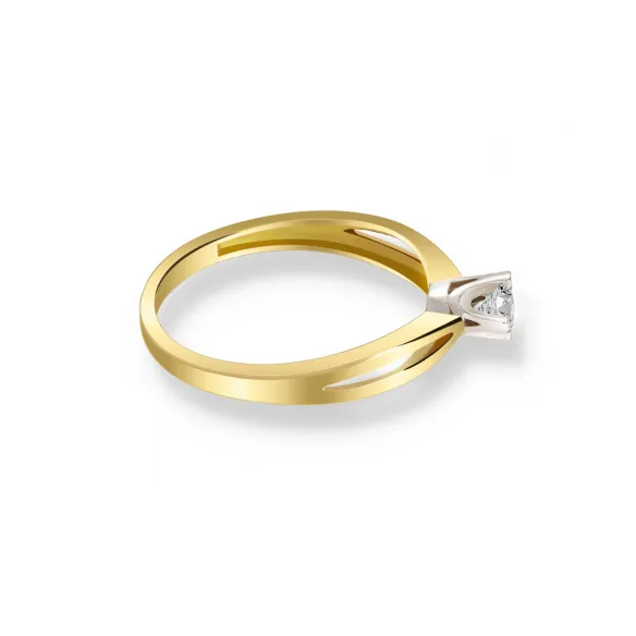 Pierścionek Złoty Z Brylantem 0,15ct RS0038