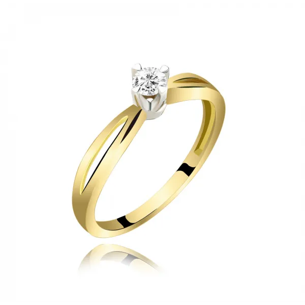 Pierścionek Złoty Z Brylantem 0,15ct RS0038