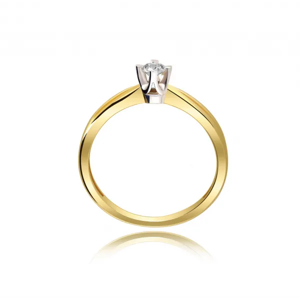 Pierścionek Złoty Z Brylantem 0,15ct RS0038