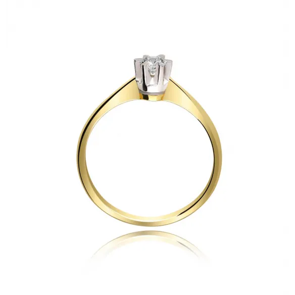 Pierścionek Złoty Z Brylantem 0,15 ct RS0298