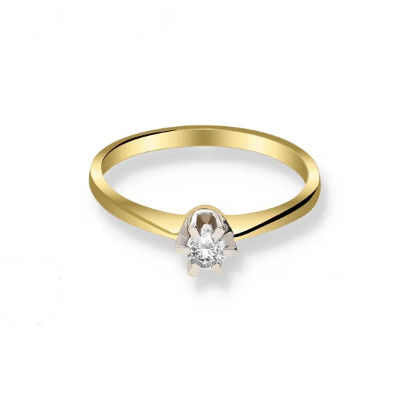 Pierścionek Złoty Z Brylantem 0,15 ct RS0298