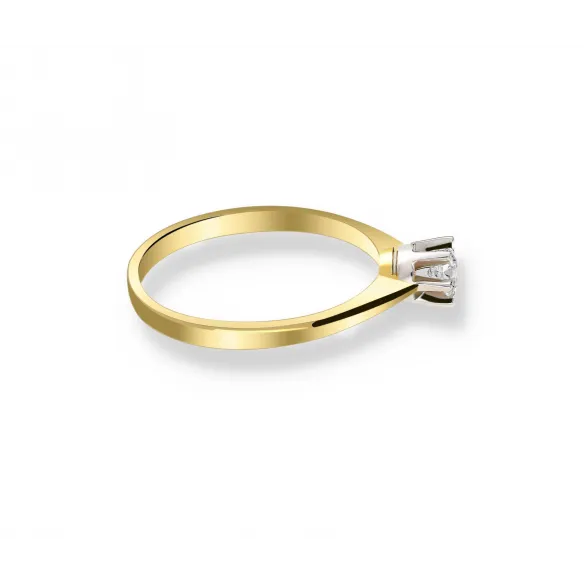 Pierścionek Złoty Z Brylantem 0,15 ct RS0298