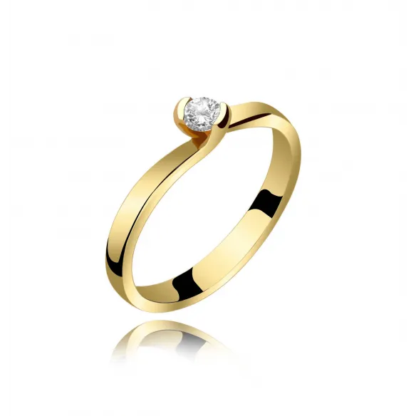 Pierścionek Złoty Z Brylantem 0,15ct RS0367