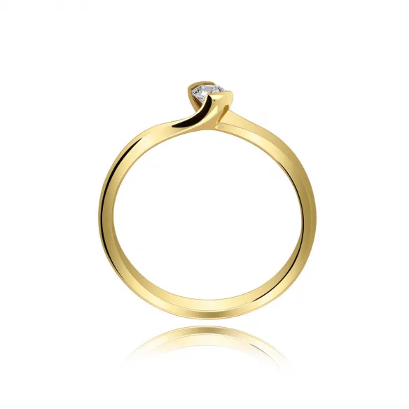 Pierścionek Złoty Z Brylantem 0,15ct RS0367
