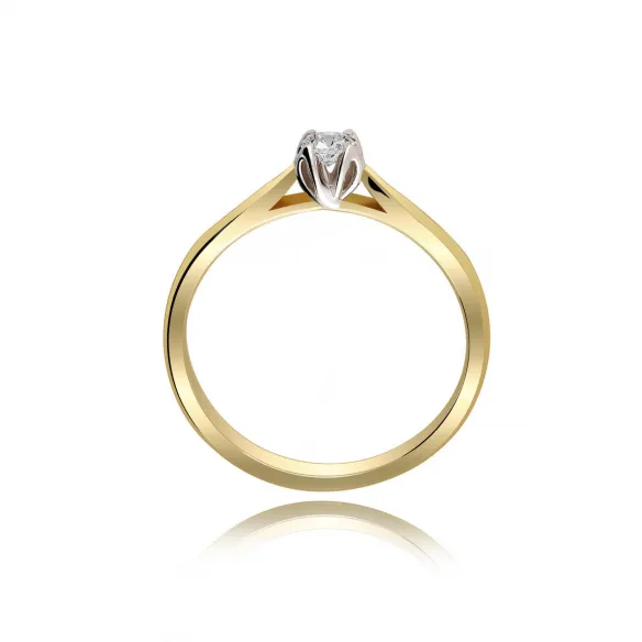 Pierścionek Złoty Z Brylantem 0,15ct RS0427