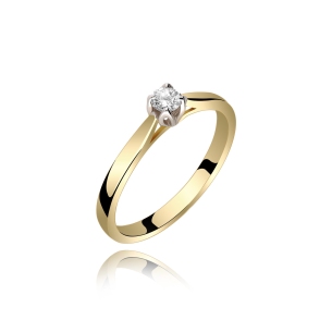 Pierścionek Złoty Z Brylantem 0,15ct RS0427