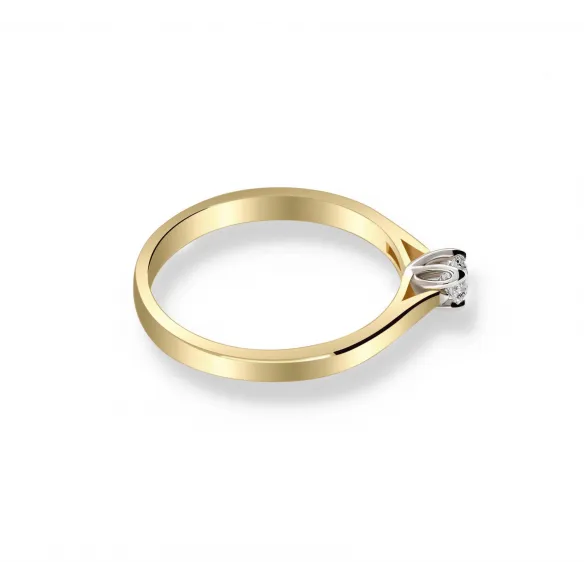 Pierścionek Złoty Z Brylantem 0,15ct RS0427