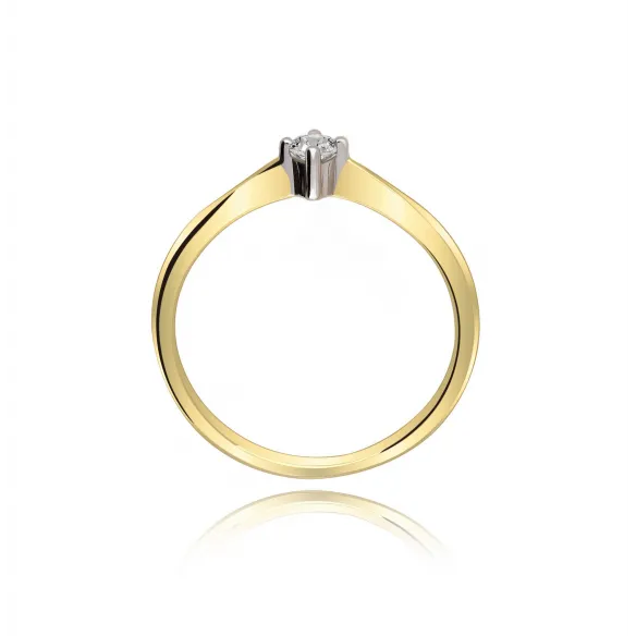 Pierścionek Złoty Z Brylantem 0,10ct RS0249