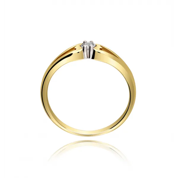 Pierścionek Złoty Z Brylantem 0,10ct RS0123