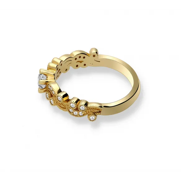 Pierścionek Złoty Z Brylantami 0,48ct RS0996