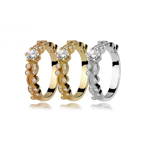 Pierścionek Złoty Z Brylantami 0,48ct RS0996