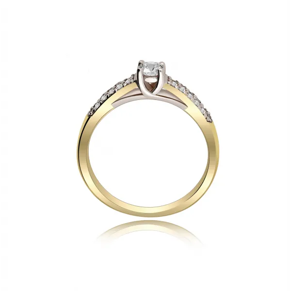 Pierścionek Złoty Z Brylantami 0,42ct RS0127