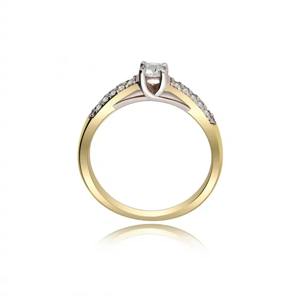 Pierścionek Złoty Z Brylantami 0,42ct RS0127