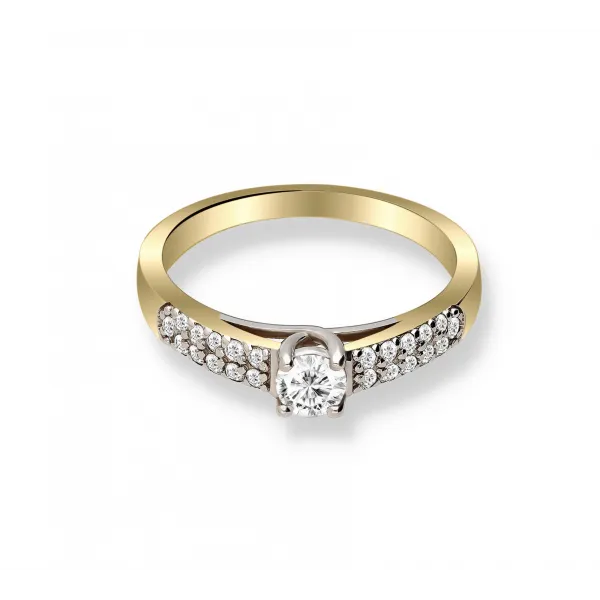 Pierścionek Złoty Z Brylantami 0,42ct RS0127