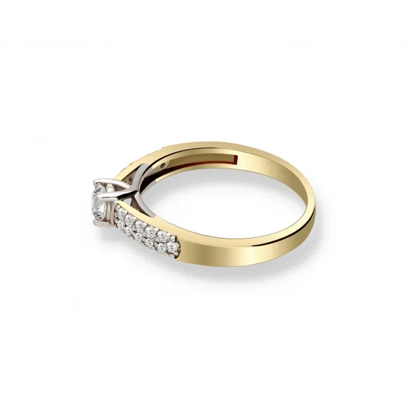 Pierścionek Złoty Z Brylantami 0,42ct RS0127