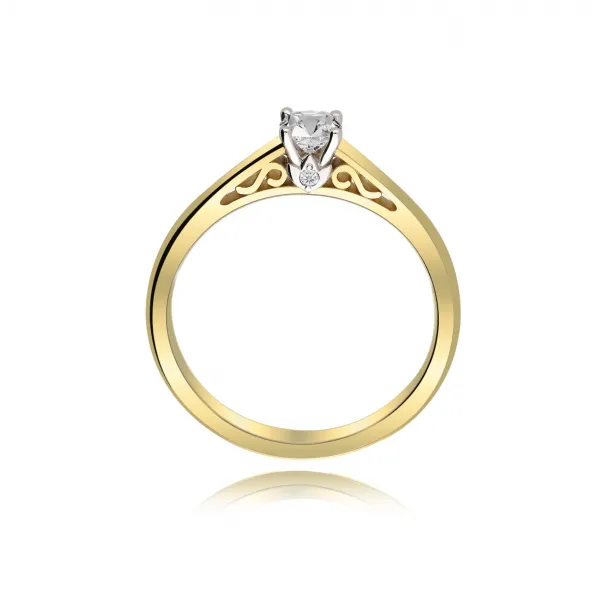 Pierścionek Złoty Z Brylantami 0,29ct RSTB52