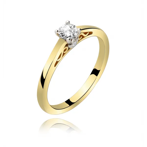 Pierścionek Złoty Z Brylantami 0,29ct RSTB52