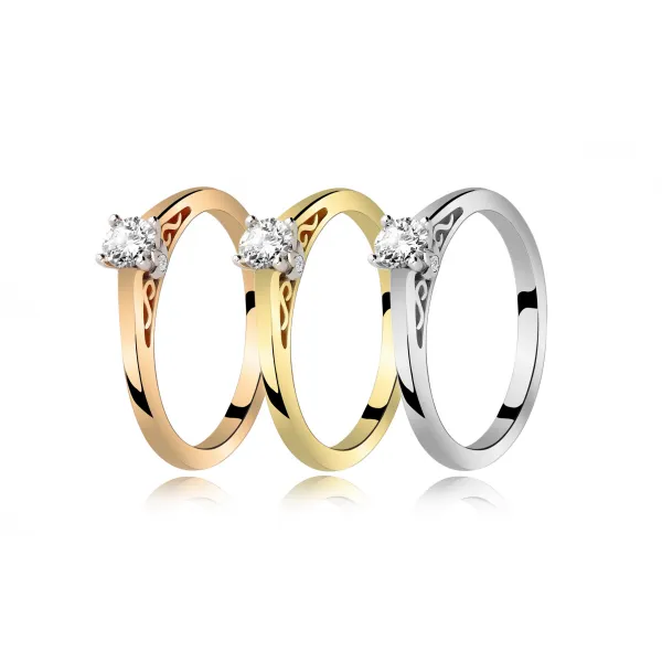 Pierścionek Złoty Z Brylantami 0,29ct RSTB52