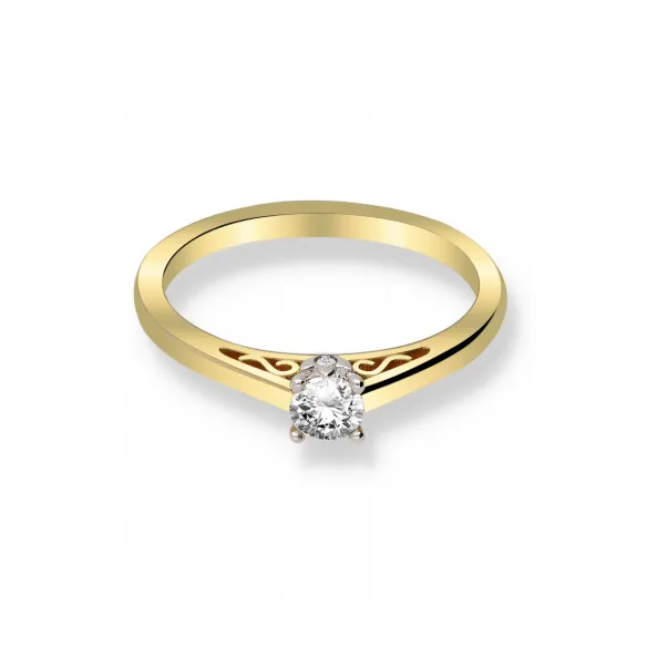 Pierścionek Złoty Z Brylantami 0,29ct RSTB52