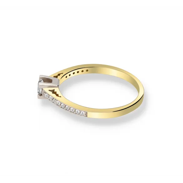 Pierścionek Złoty Z Brylantami 0,24ct RS0205