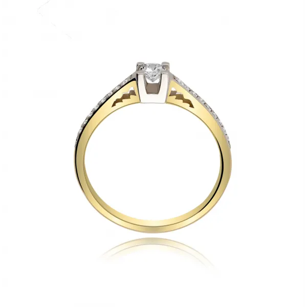Pierścionek Złoty Z Brylantami 0,24ct RS0205