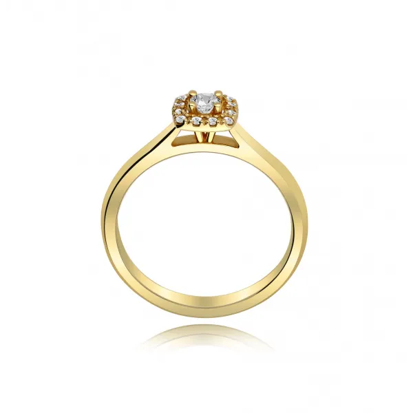 Pierścionek Złoty Z Brylantami 0,16ct RSTB997