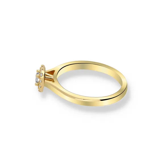 Pierścionek Złoty Z Brylantami 0,16ct RSTB997