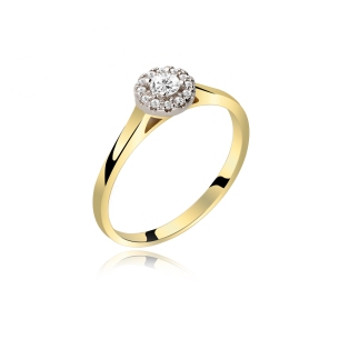 Pierścionek Złoty Z Brylantami 0,18ct RSM0001