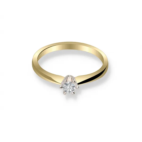 Pierścionek Złoty Z Brylantem 0,15ct RS0491