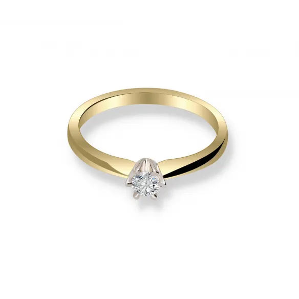 Pierścionek Złoty Z Brylantem 0,15ct RS0491