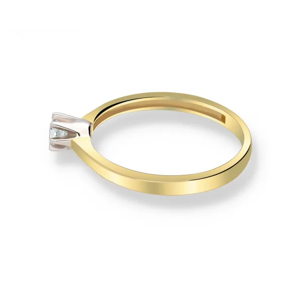 Pierścionek Złoty Z Brylantem 0,10ct RS0039