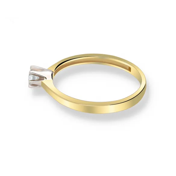 Pierścionek Złoty Z Brylantem 0,10ct RS0039